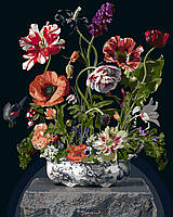 Картина Малювання за номерами Особливий букет у вазі Картини для розфарбовування по номерах квіти 40х50 Origami 3263