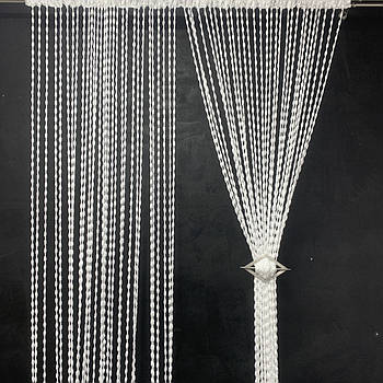 Кисея для будинку квартири кімнат, кисея для залу спальні вітальні передпокою, декоративні штори Білі (NB-7)