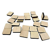 Плашки заготовки для рун деревянные прямоугольные 3см 25шт с мешочком (35148A)