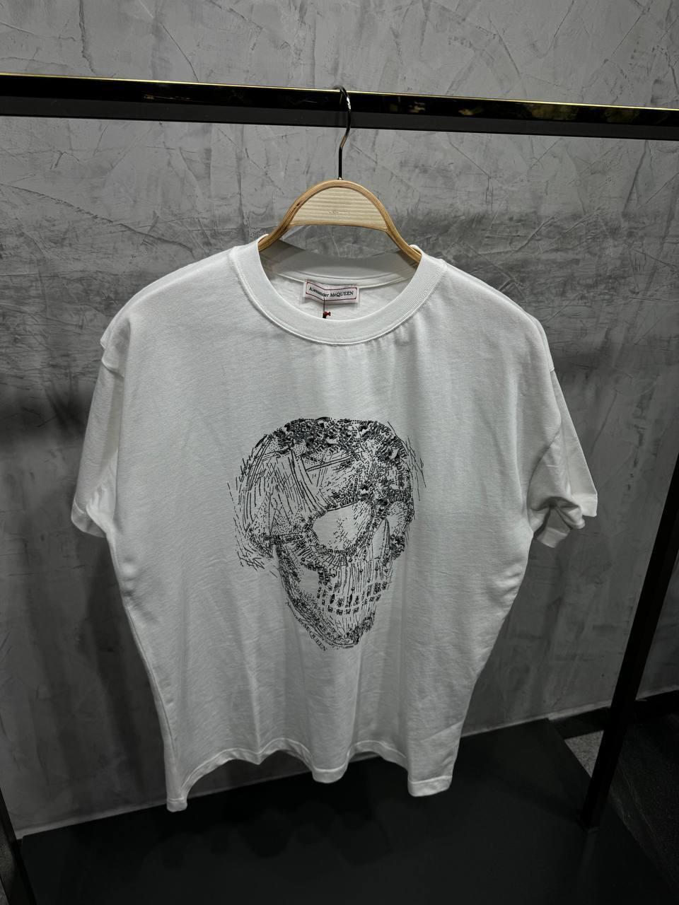 Чоловіча футболка Alexander McQueen CK7541 біла