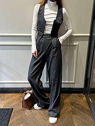 Класичний жіночий костюм жилетка і брюки палаццо зі стрілками Dld5901
