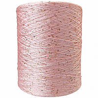 Італійська мікропайєтка 2 мм на основі, рожевий з золотою пайєткою (Пряжа поліестер)