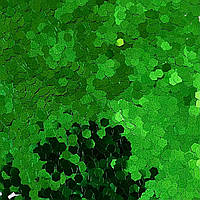 Конфеті лусочки (шестигранники) зелені 3 мм, 50 грамів (Китай)