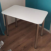 Стол кухонный обеденный белый размер 1000х600мм