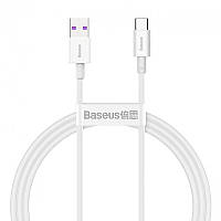 Кабель для заряджання і синхронізації пристроїв USB Baseus Superior Series Type-C 66W (CATYS-02) White 1m