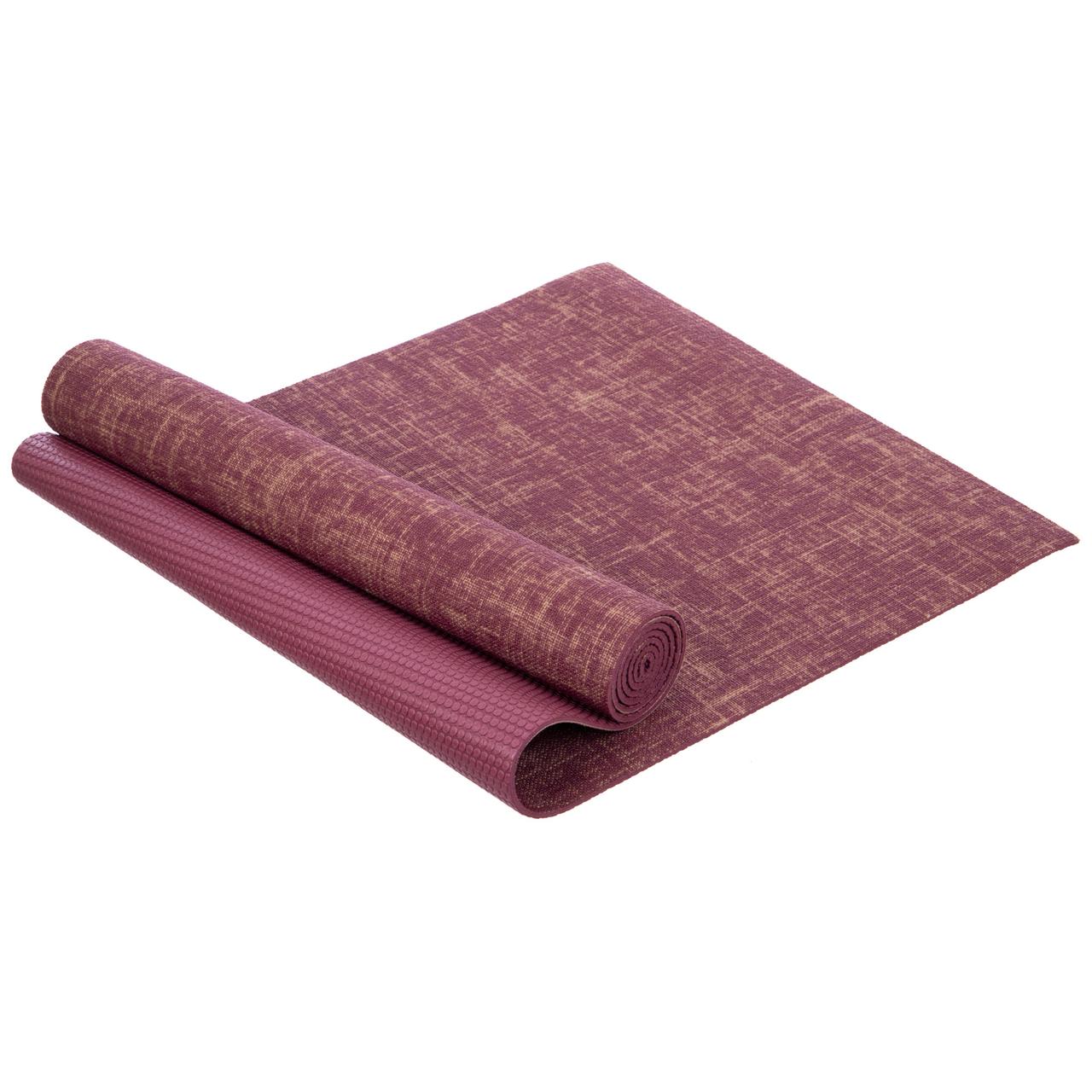 Килимок для йоги лляний двошаровий (Yoga mat) 185x62x0,6 см FI-2441