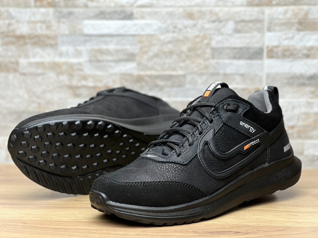 Кроссовки мужские кожаные Nike React Energy - фото 4 - id-p2123260089