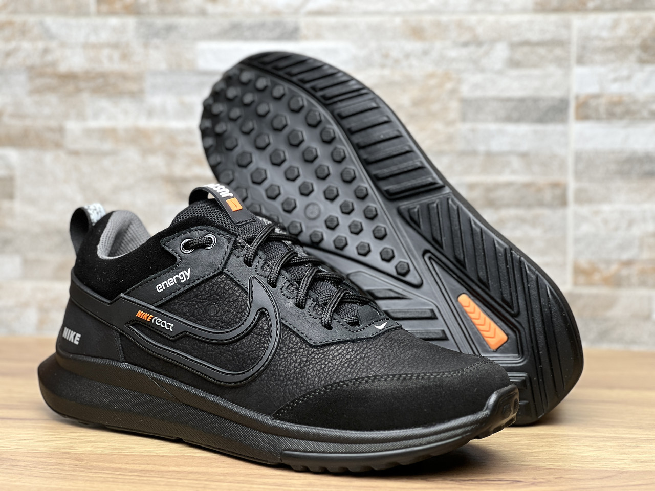 Кроссовки мужские кожаные Nike React Energy - фото 5 - id-p2123260089