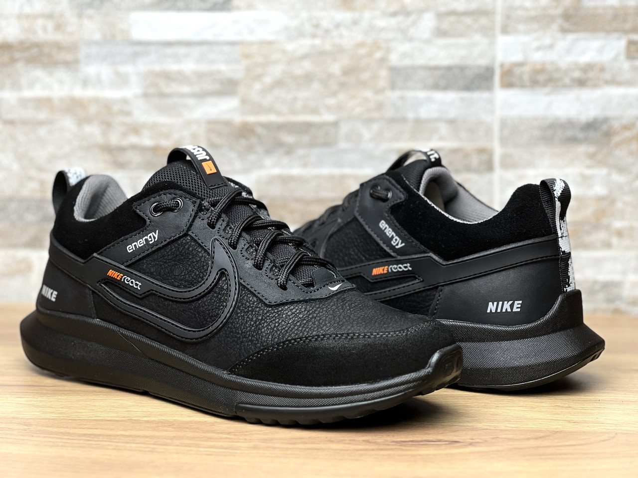 Кроссовки мужские кожаные Nike React Energy - фото 2 - id-p2123260089