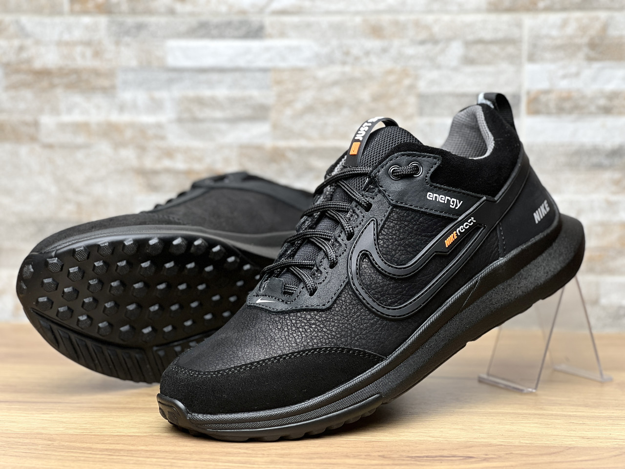 Кроссовки мужские кожаные Nike React Energy - фото 9 - id-p2123260089