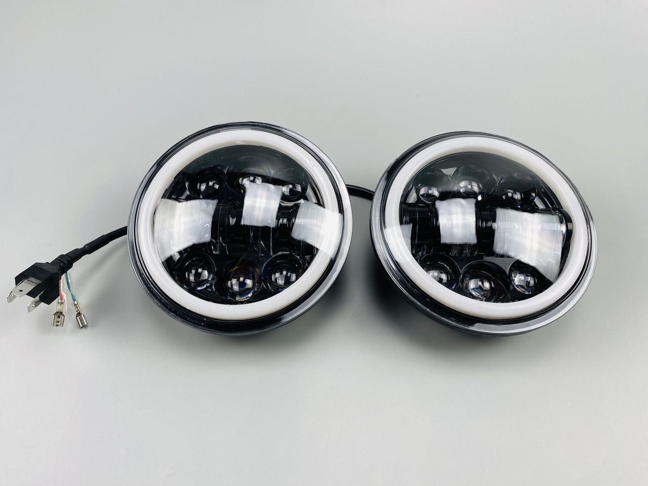Фара головного світла LED 40W ближній+далекий+ходові вогні кільце 5.75 дюйми авто+мотоцикли, фото 1