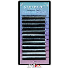 Вії для нарощування Nagaraku чорні 0.07 W (C) MIX