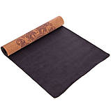 Килимок для йоги корково-каучуковий Марш Слонів Record 183x61мx0.4 см FI-7156-1, фото 4