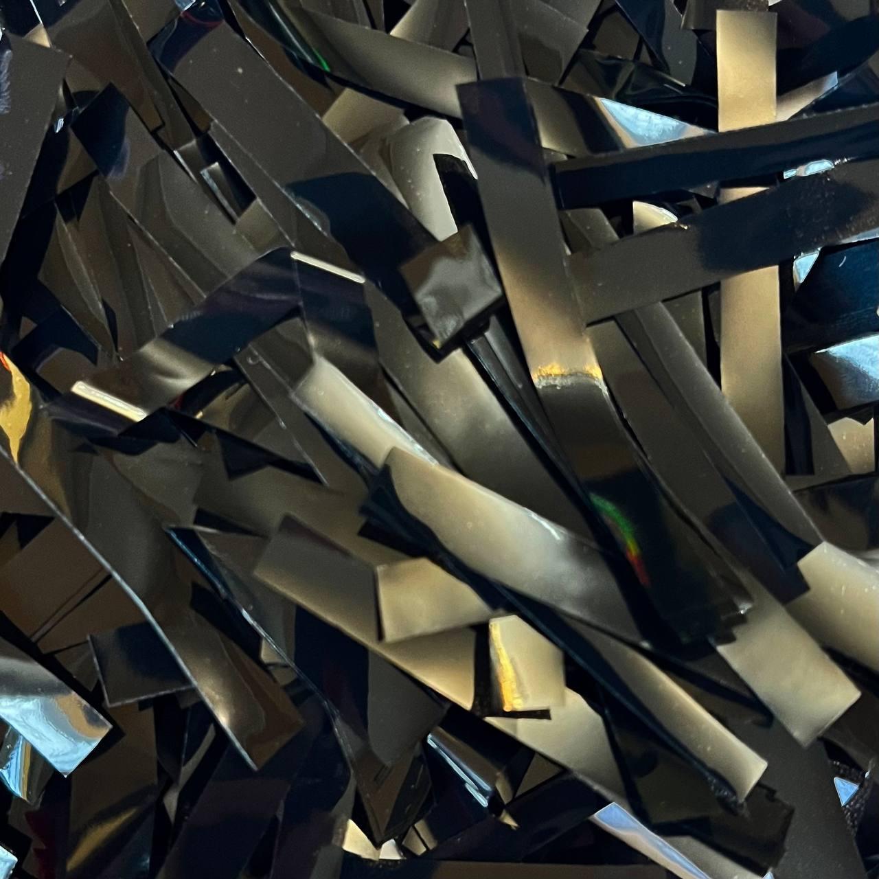 Конфетті тонкі смужки чорні, 50 грам (Україна)