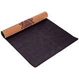 Килимок для йоги корково-каучуковий Чакри Record 183x61мx0.4 cм FI-7156-2, фото 4