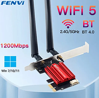 Сетевая карта Fenvi AC1200 WiFi+BT, сетевая карта PCI-E Intel 7260