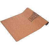 Килимок для йоги корково-каучуковий Слон Record 183x61мx0.4 cм FI-7156-5, фото 3