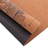 Килимок для йоги корково-каучуковий Хамса Record 183x61мx0.4 cм FI-7156-6, фото 6