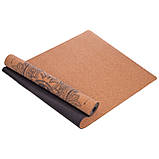 Килимок для йоги корково-каучуковий Хамса Record 183x61мx0.4 cм FI-7156-6, фото 3