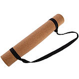 Килимок для йоги пробково-каучуковий Мандала Record 183x61мx0.4 см FI-7156-8, фото 7