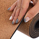 Килимок для йоги пробково-каучуковий Мандала Record 183x61мx0.4 см FI-7156-8, фото 4