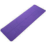 Килимок для йоги TPE з розміткою 183x61x0, 6см Record FI-2430, фото 2