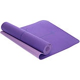 Килимок для йоги TPE з розміткою 183x61x0, 6см Record FI-2430, фото 3