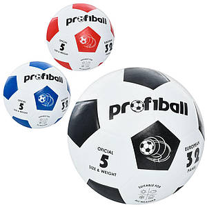 М'яч футбольний VA 0014-1 (30шт) розмір 5, гума, гладкий, 400г, в кульку, 3кольори