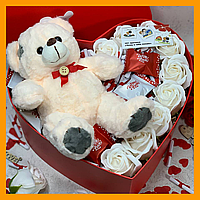 Романтический подарок девушке на 8 марта Нежное сердце для неё, cладкие подарочные боксы, необычные подарки