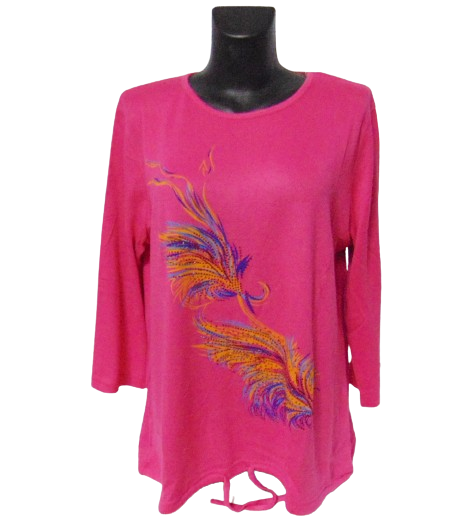 Пуловер жіночий Rbossi 1455 2XL-3XL рожевий, фото 1