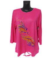 Пуловер жіночий Rbossi 1455 2XL-3XL рожевий