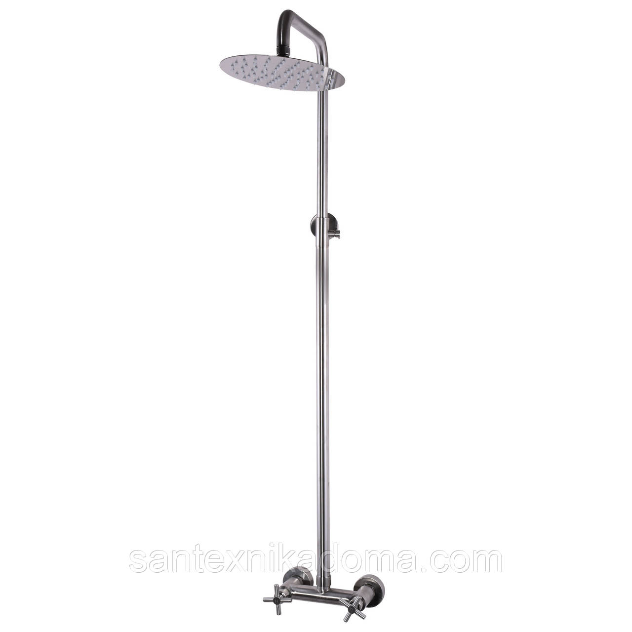 Душова система Globus Lux DUKAT SD4-SH-05 лійка тропік ø20 см змішувач без виливу латунь, фото 1