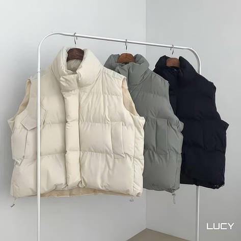 Жилетка жіноча плащівка Канада синтепон 200 42-46 (3) "LUCY "RIN847-522 zam, фото 1