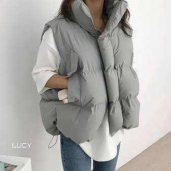 Жилетка жіноча плащівка Канада синтепон 200 42-46 (3) "LUCY "RIN847-522 zam, фото 3