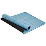 Килимок для йоги поліуретановий з розміткою 183x68x0.5см Record FI-8307, фото 3
