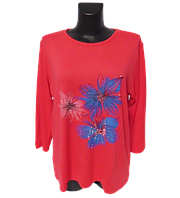 Жіночий пуловер Rbossi 1421 2XL-3XL кораловий