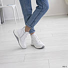 Жіночі зимові черевики білого кольору, фото 6