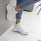 Жіночі зимові черевики білого кольору, фото 2