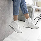 Жіночі зимові черевики білого кольору, фото 7