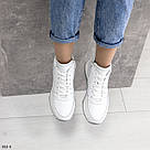 Жіночі зимові черевики білого кольору, фото 10