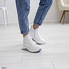 Жіночі зимові черевики білого кольору, фото 8