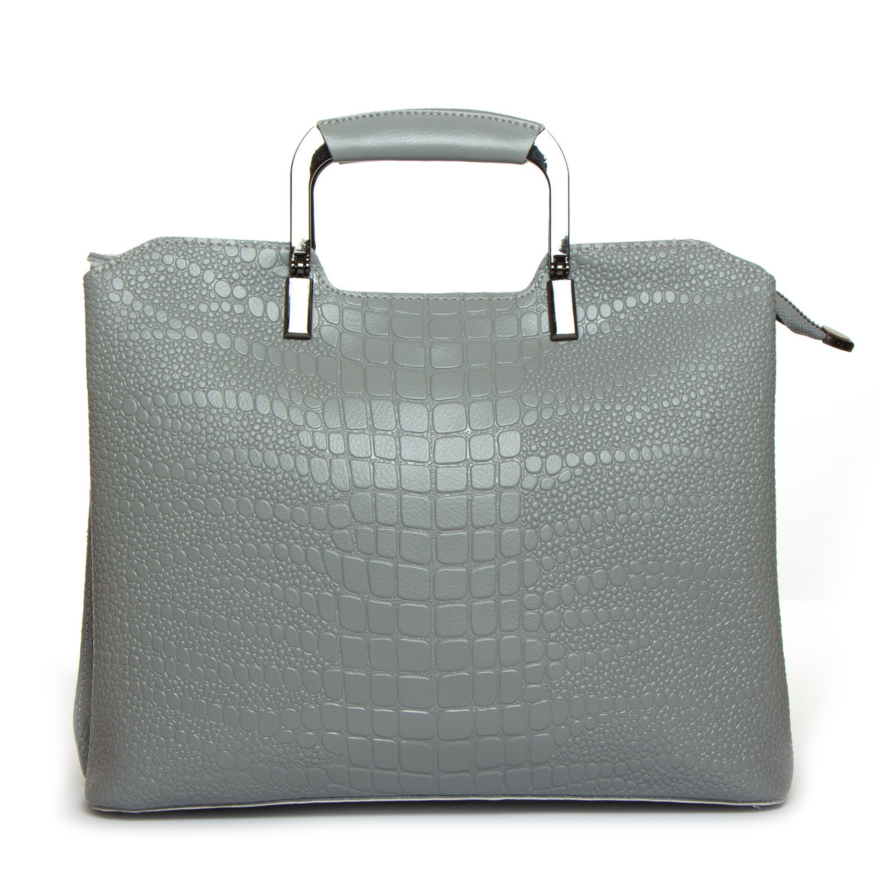 Сумка жіноча шкіряна з короткими ручками ALEX RAI 1540-1 l-grey
