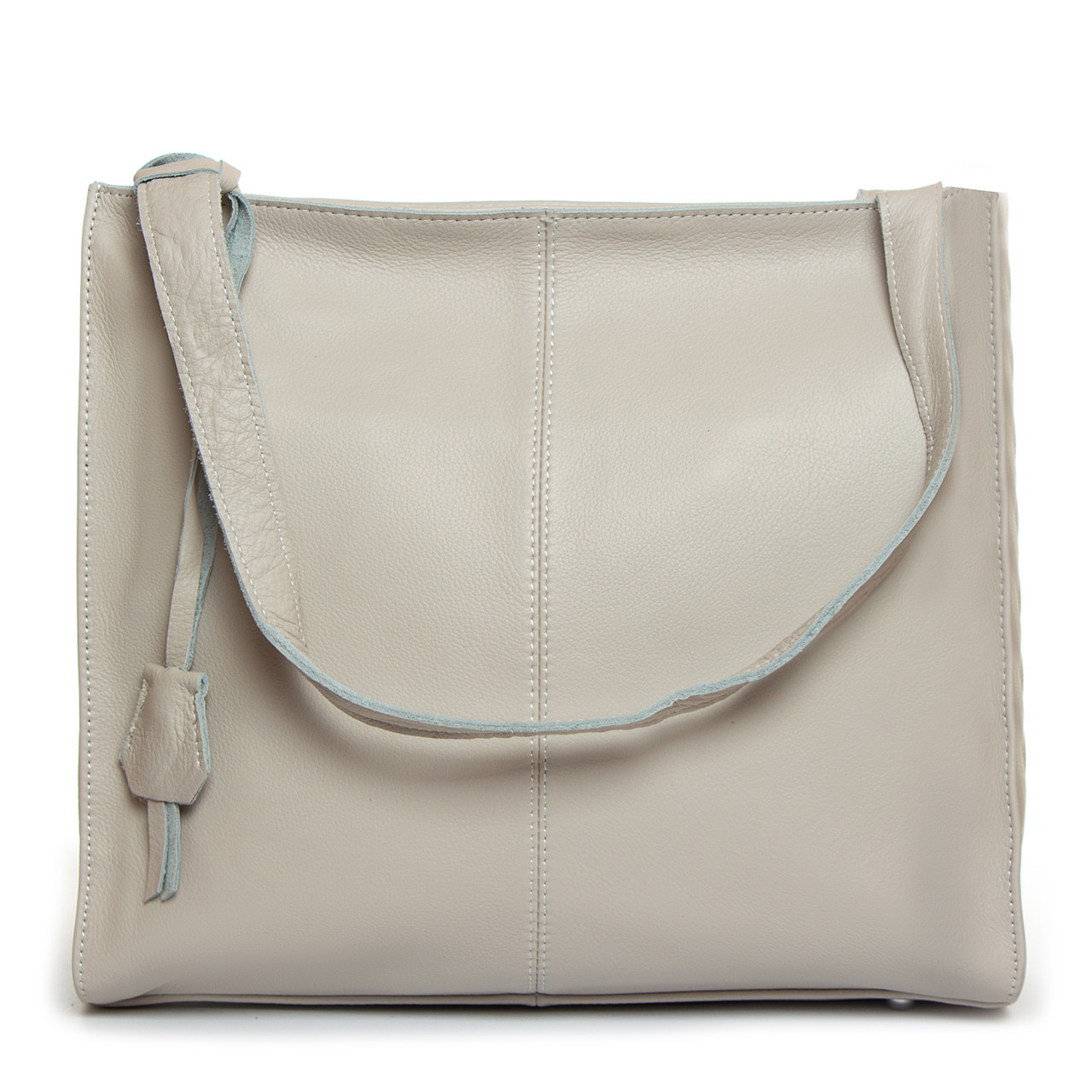 Сумка шопер жіноча шкіряна м'яка класична ALEX RAI 3173-9 white-grey, фото 1