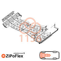 Toyota Hilux 2021- Kolchuga ZiPoFlex (Защита двигателя, КПП, радиатора, переднего моста и раздатки)