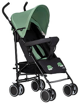 Прогулянкова коляска-тростина FreeON (5-точковий ремінь безпеки) Simple Black-Green 48563 Чорно-зелена