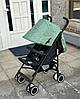 Прогулянкова коляска-тростина FreeON (5-точковий ремінь безпеки) Simple Black-Dark-Green 48563 Чорно-зелена, фото 9