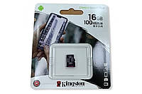 Карта пам'яті micro SDHC 16 GB Kingston class 10 UHS-3 без адаптера Мікро СД Canvas Select Plus microSD e