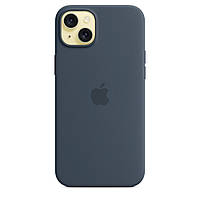 Силіконовий чохол для Apple iPhone 15 Plus, максейф чохол для iPhone 15 Plus синій