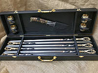 Набор шампуров с бронзовыми рюмками и ножом Люкс Nb Art 11 предметов 47330050