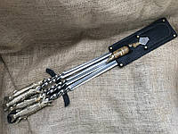 Набор шампуров с ножом в кожаном колчане Люкс Nb Art Щука 7 предметов 47330066